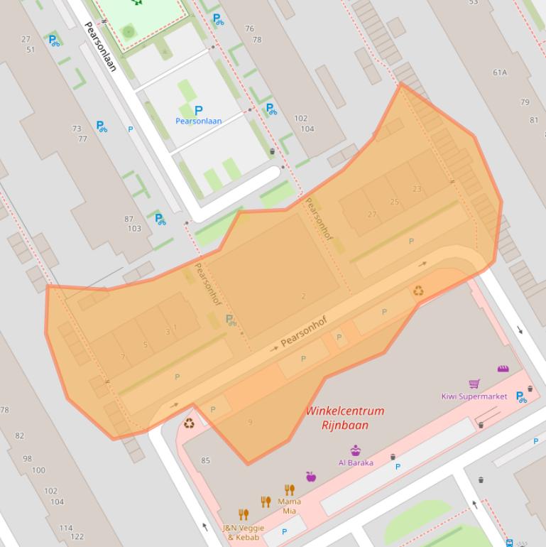 Kaart van postcodegebied 3527CT.