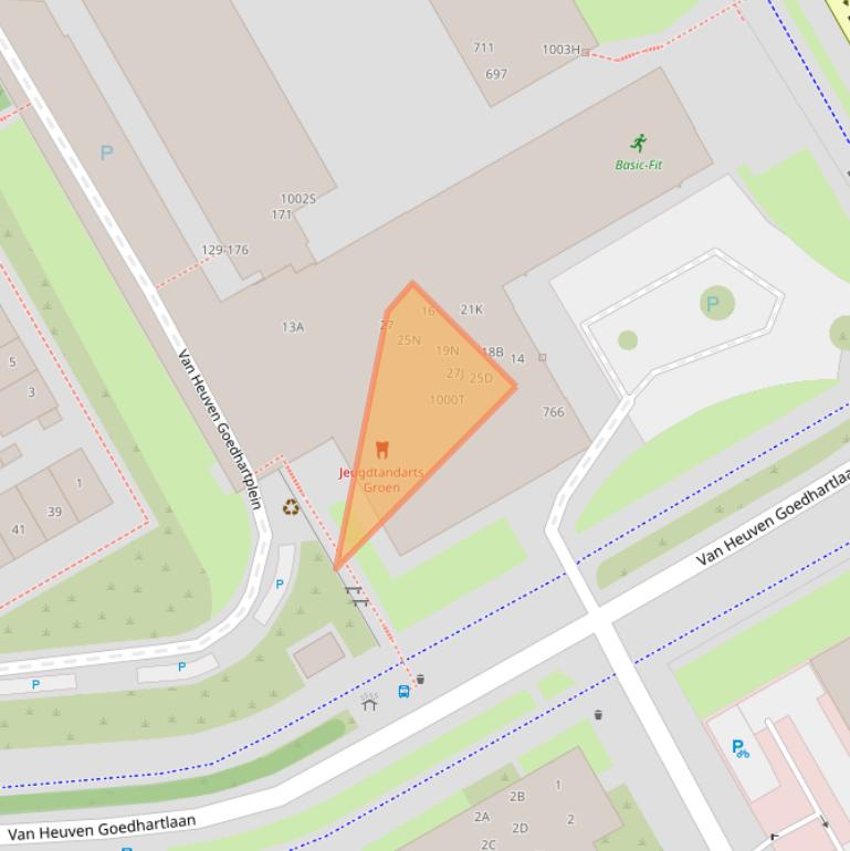 Kaart van postcodegebied 3527DM.