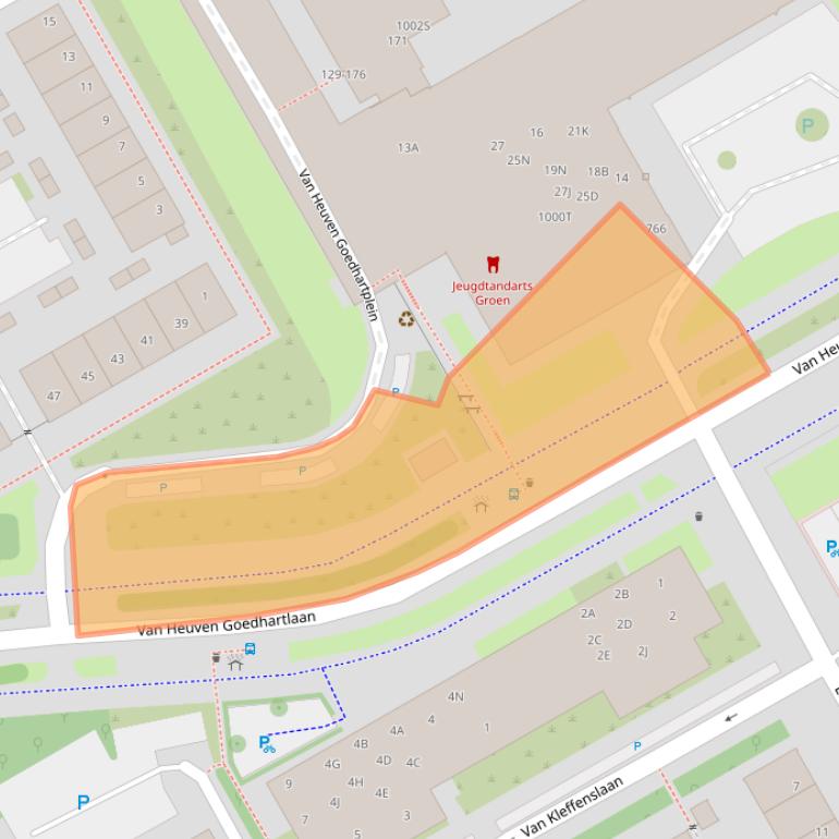 Kaart van postcodegebied 3527DN.