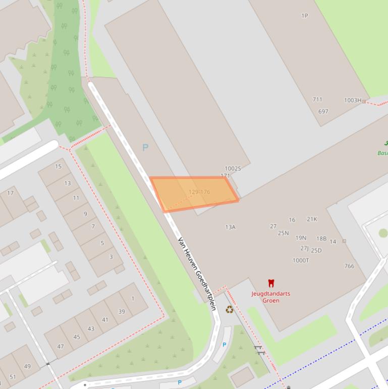 Kaart van postcodegebied 3527DS.