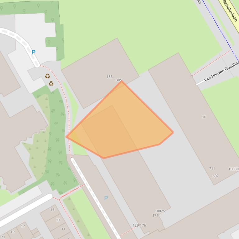 Kaart van postcodegebied 3527DW.