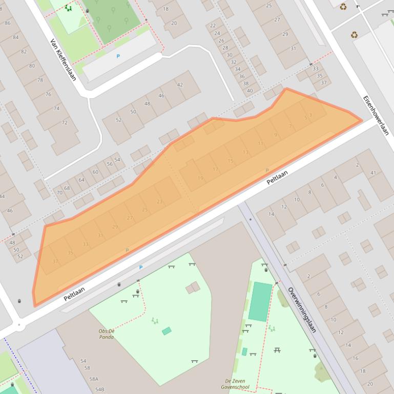 Kaart van postcodegebied 3527EA.