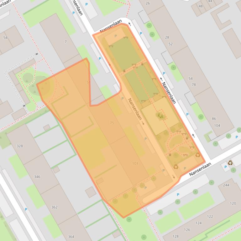 Kaart van postcodegebied 3527EG.