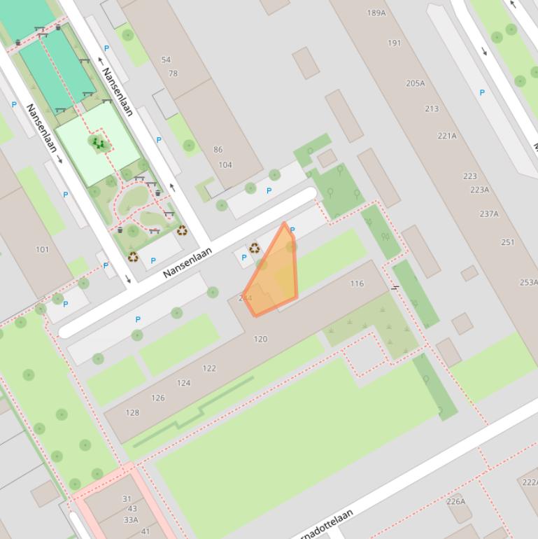 Kaart van postcodegebied 3527EN.