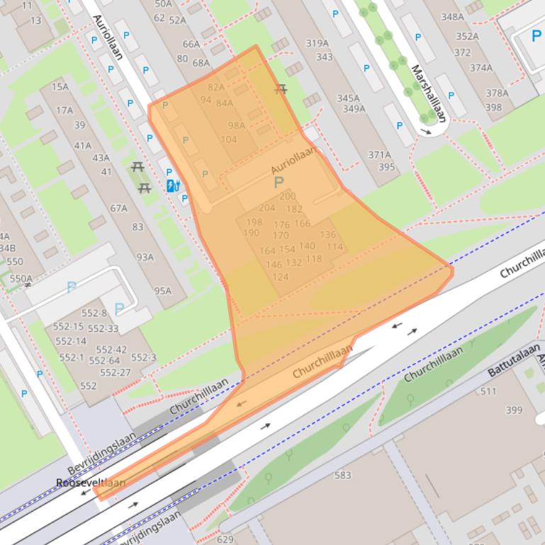 Kaart van postcodegebied 3527EX.