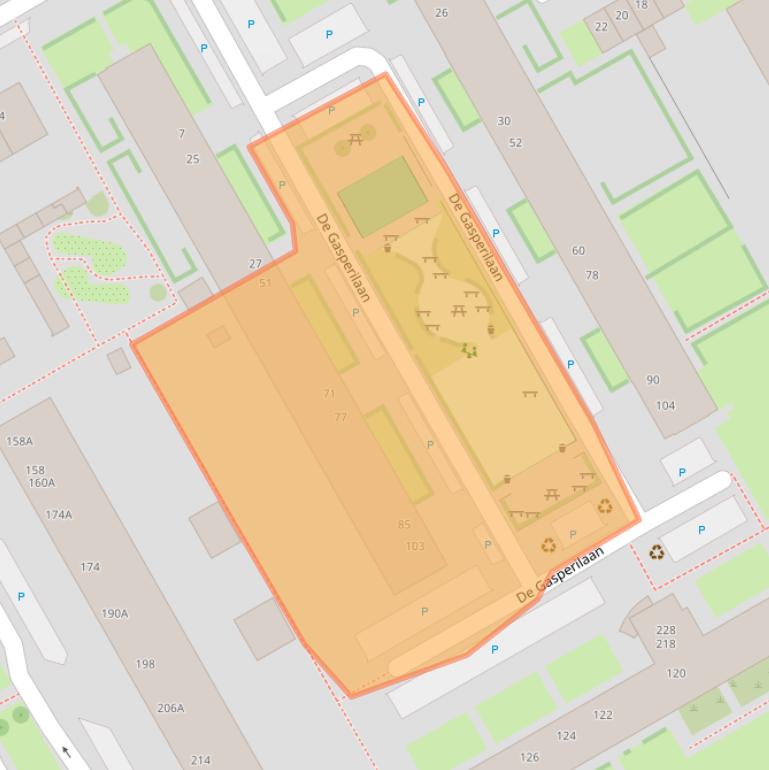 Kaart van postcodegebied 3527GD.