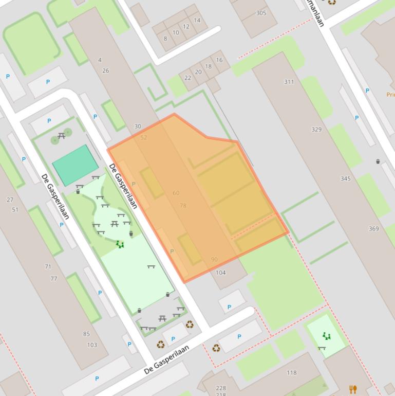 Kaart van postcodegebied 3527GG.