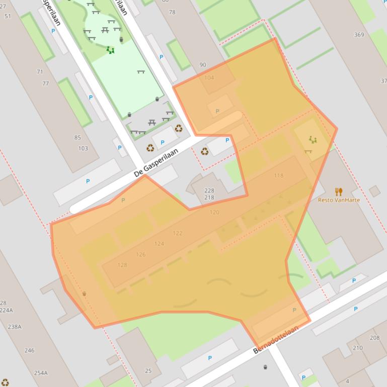 Kaart van postcodegebied 3527GH.