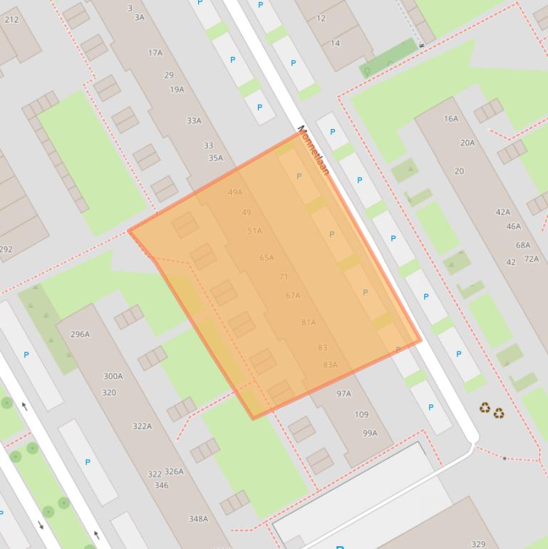 Kaart van postcodegebied 3527GN.