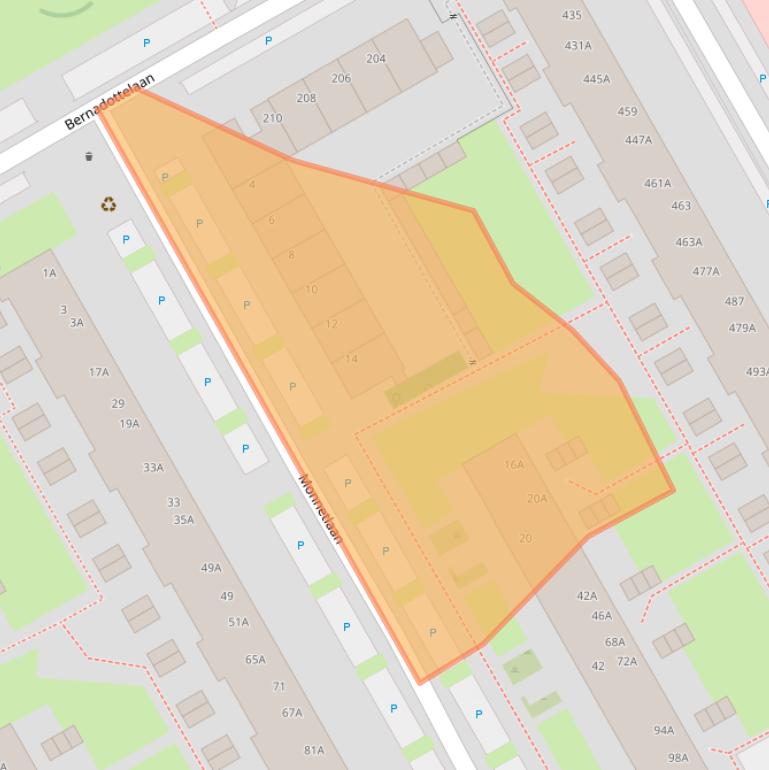 Kaart van postcodegebied 3527GR.