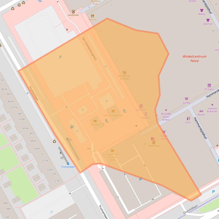 Kaart van postcodegebied 3527HB.