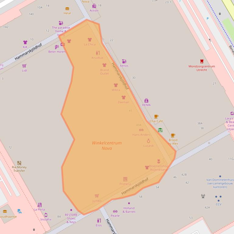 Kaart van postcodegebied 3527HD.