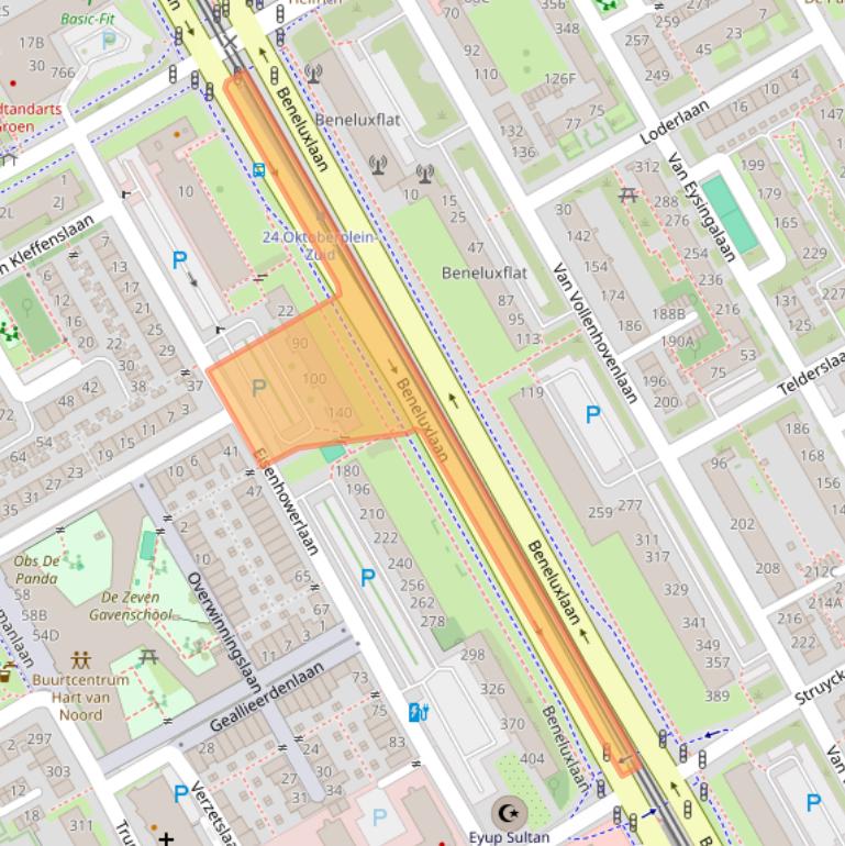 Kaart van postcodegebied 3527HJ.