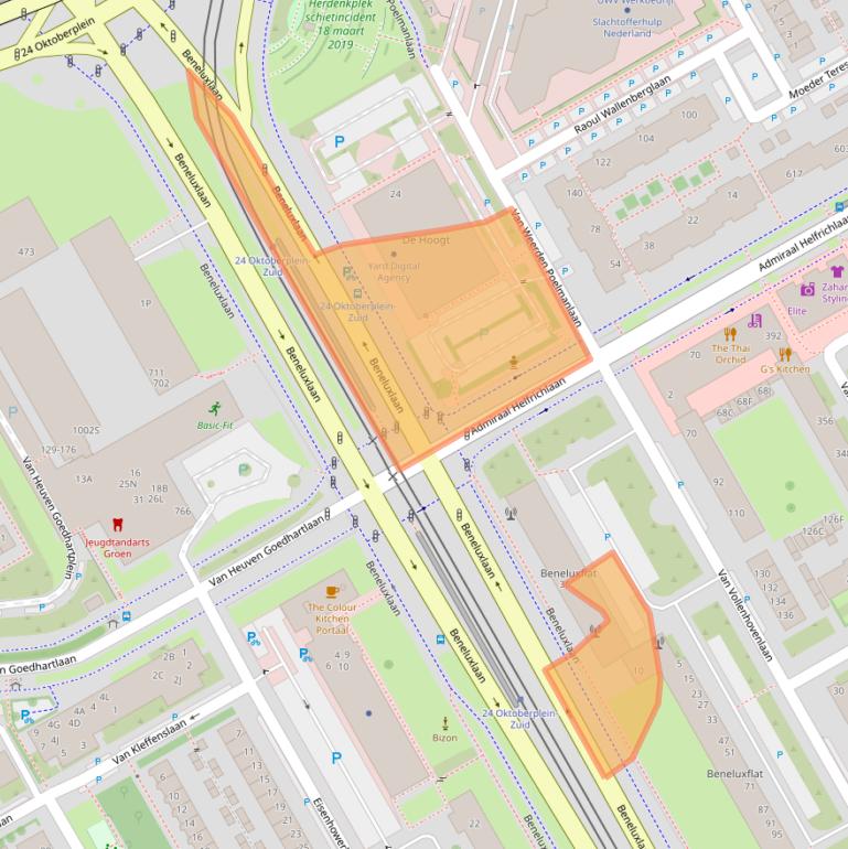 Kaart van postcodegebied 3527HT.