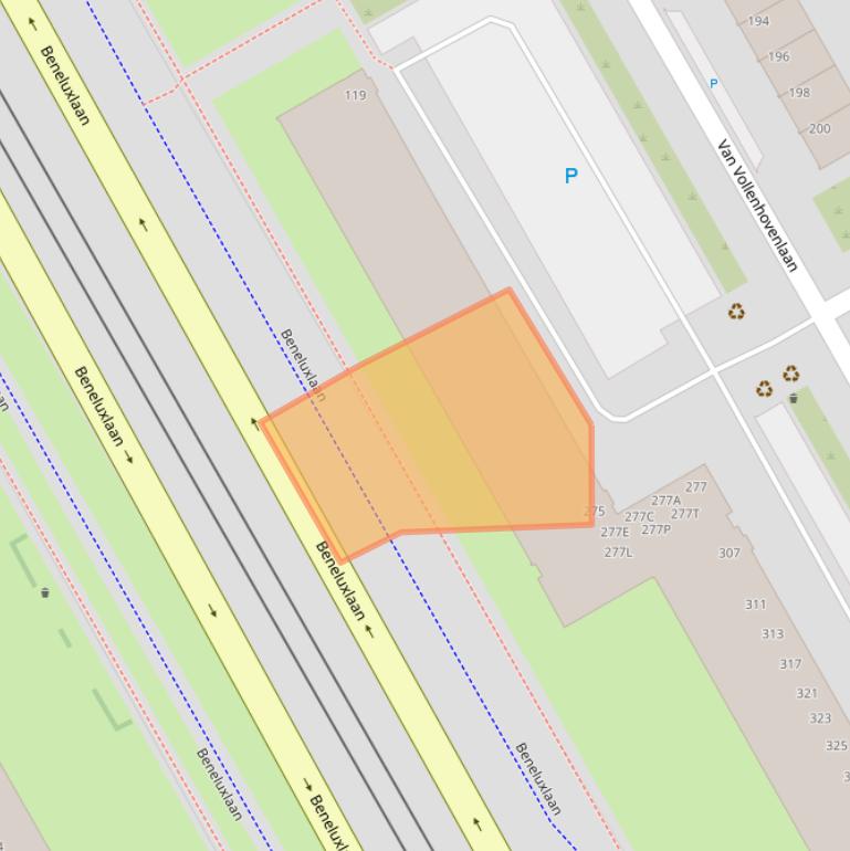 Kaart van postcodegebied 3527JE.