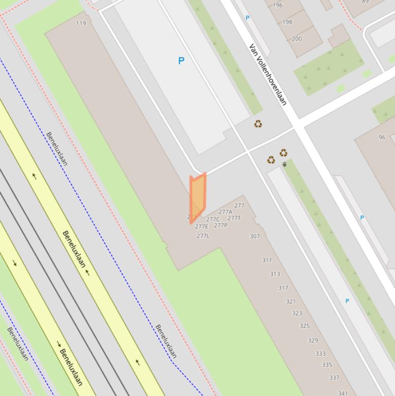 Kaart van postcodegebied 3527JG.