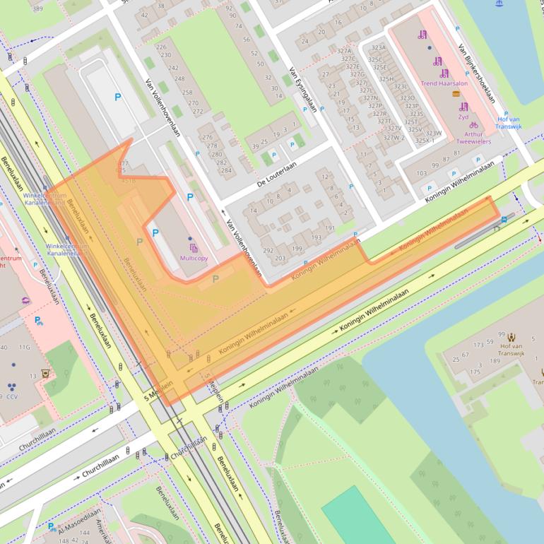 Kaart van postcodegebied 3527JK.