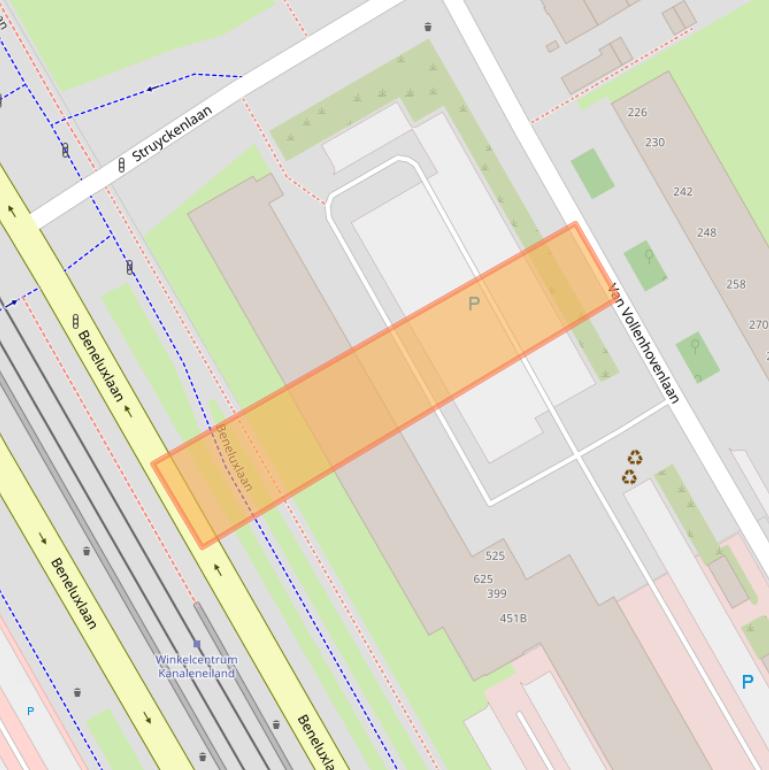 Kaart van postcodegebied 3527JM.