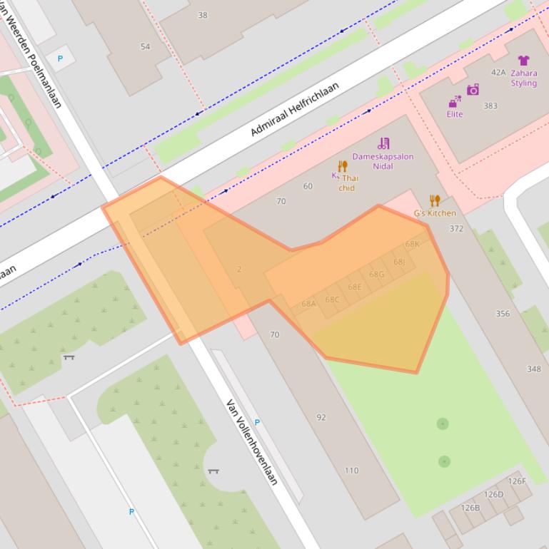 Kaart van postcodegebied 3527JR.