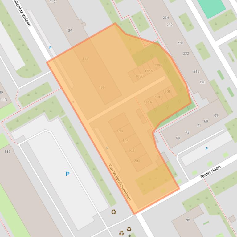 Kaart van postcodegebied 3527JW.