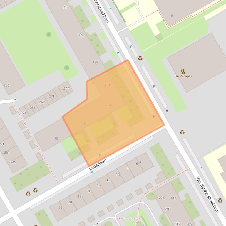 Kaart van postcodegebied 3527KA.