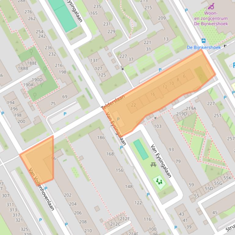 Kaart van postcodegebied 3527KG.
