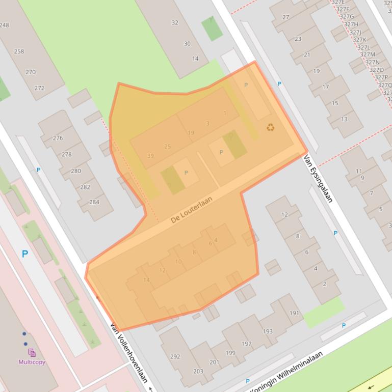 Kaart van postcodegebied 3527KM.