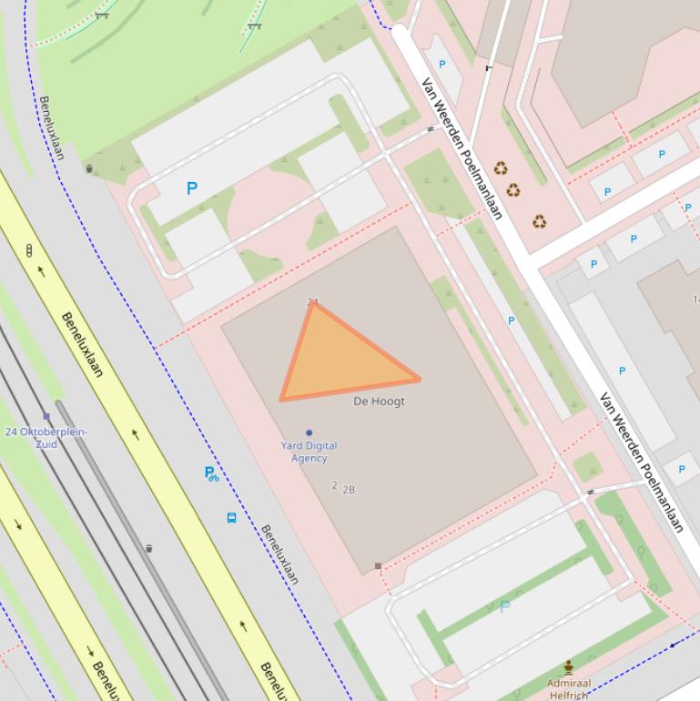 Kaart van postcodegebied 3527KN.