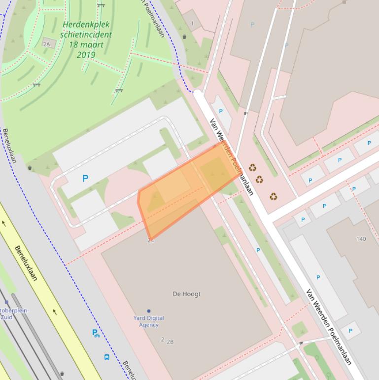 Kaart van postcodegebied 3527KP.