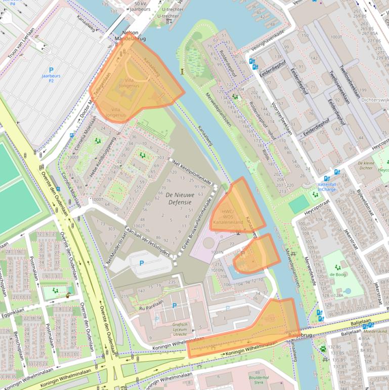 Kaart van postcodegebied 3527KX.