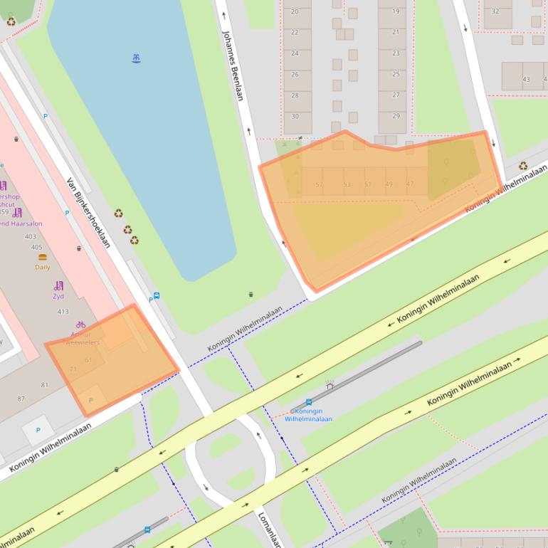 Kaart van postcodegebied 3527LB.