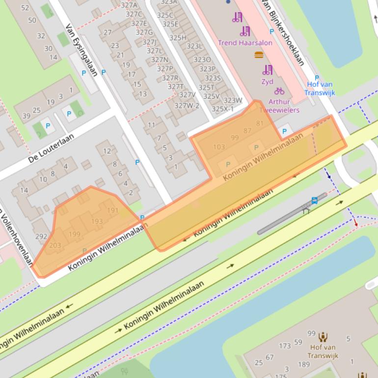 Kaart van postcodegebied 3527LC.