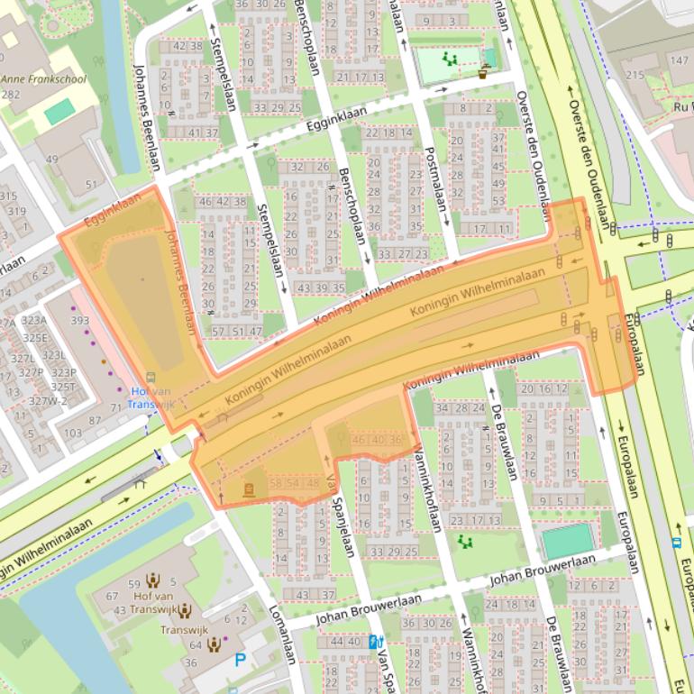 Kaart van postcodegebied 3527LE.