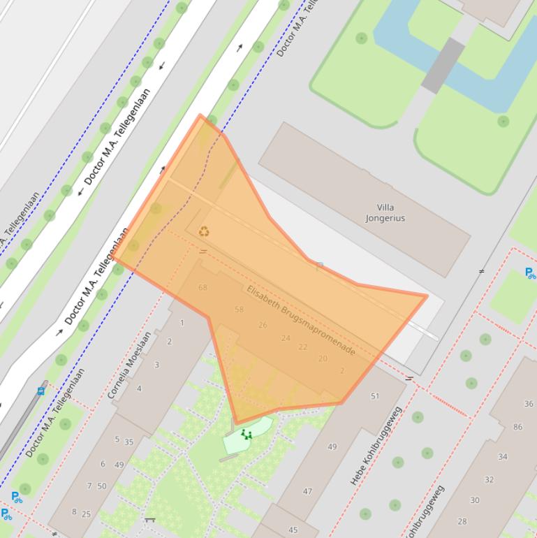 Kaart van postcodegebied 3527MC.