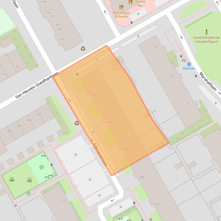 Kaart van postcodegebied 3527RL.