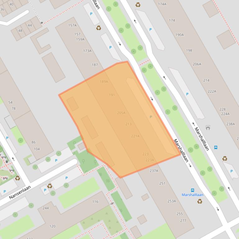 Kaart van postcodegebied 3527TE.