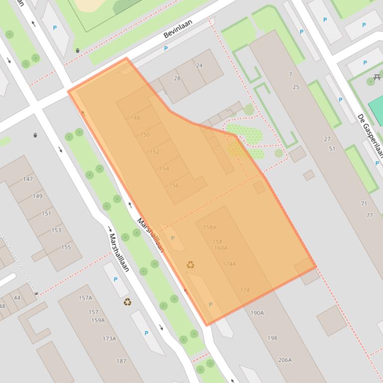 Kaart van postcodegebied 3527TP.