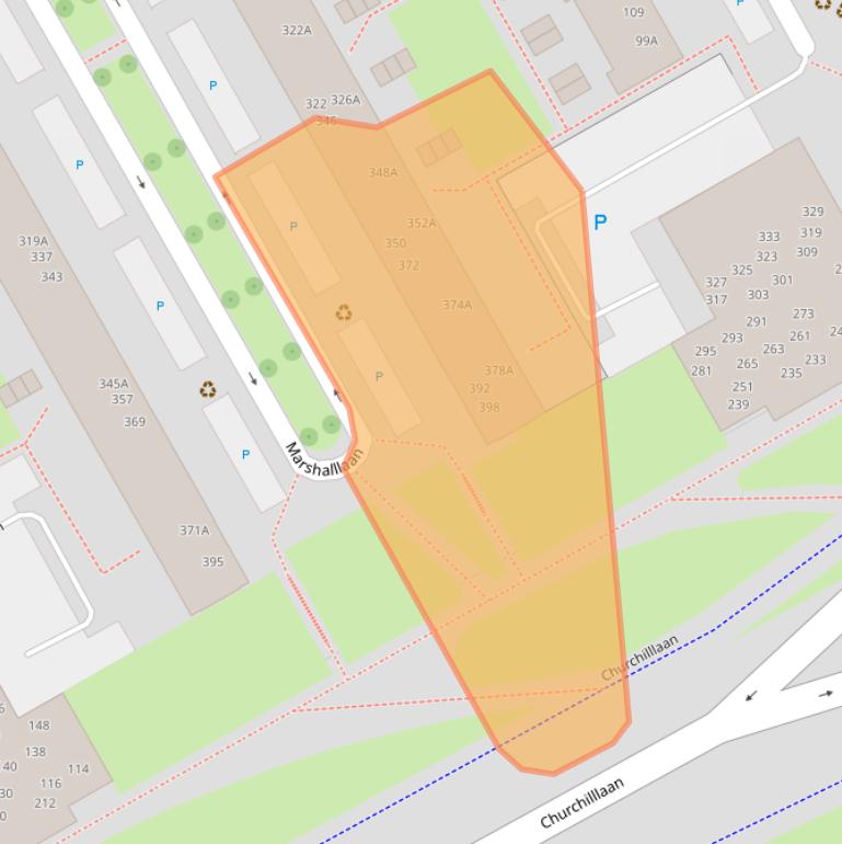 Kaart van postcodegebied 3527TW.