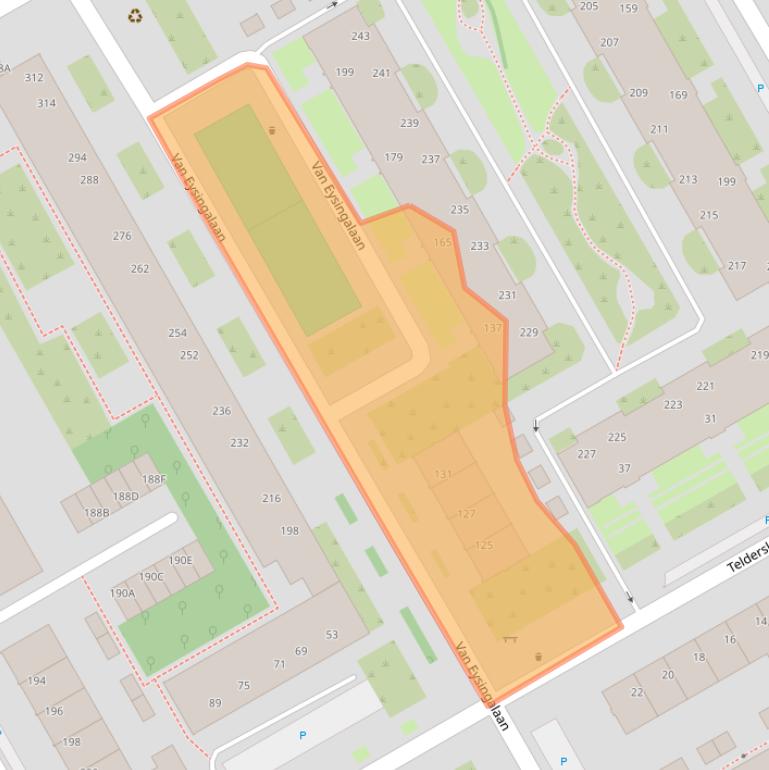 Kaart van postcodegebied 3527VD.