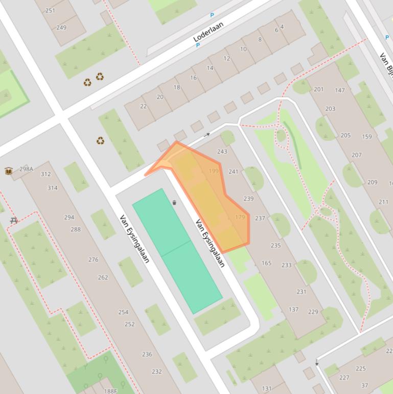 Kaart van postcodegebied 3527VE.