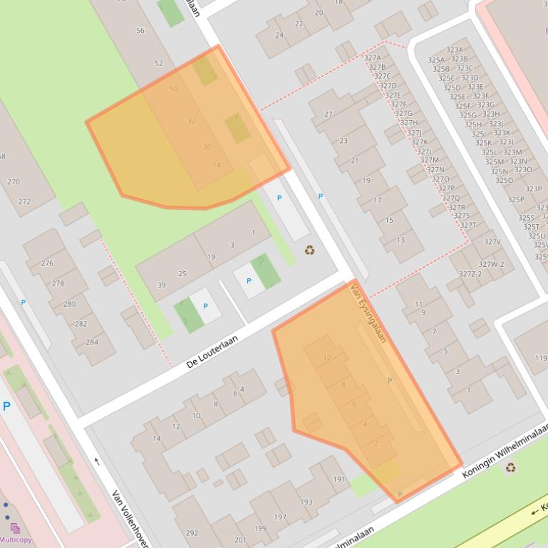 Kaart van postcodegebied 3527VL.