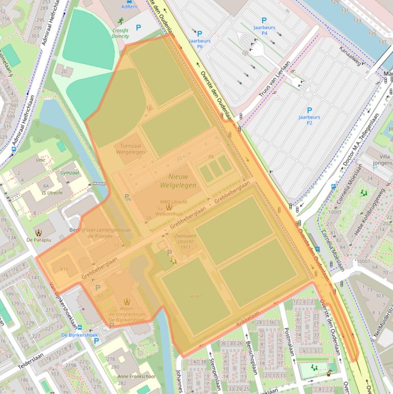Kaart van postcodegebied 3527VX.