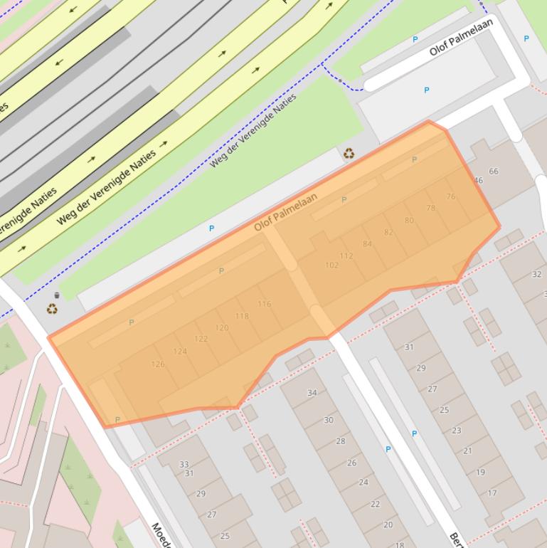 Kaart van postcodegebied 3527WK.