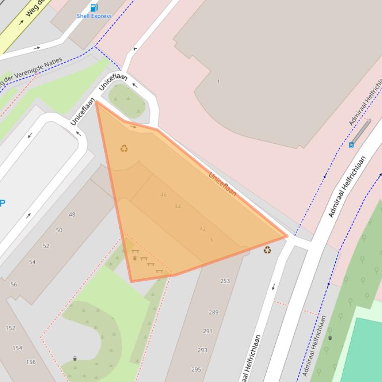 Kaart van postcodegebied 3527WS.