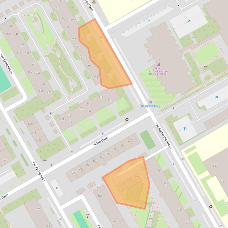 Kaart van postcodegebied 3527XE.