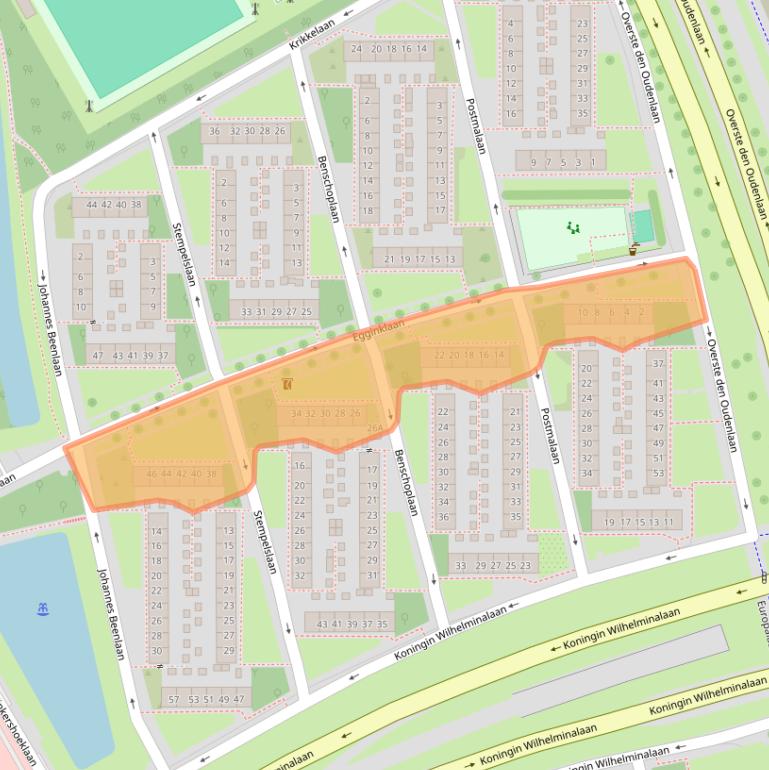 Kaart van postcodegebied 3527XR.