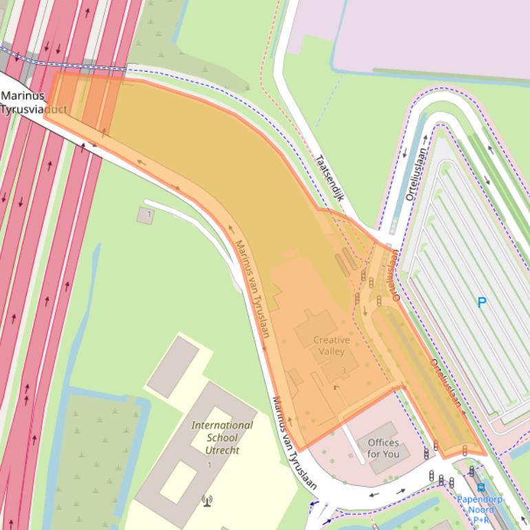 Kaart van postcodegebied 3528BA.