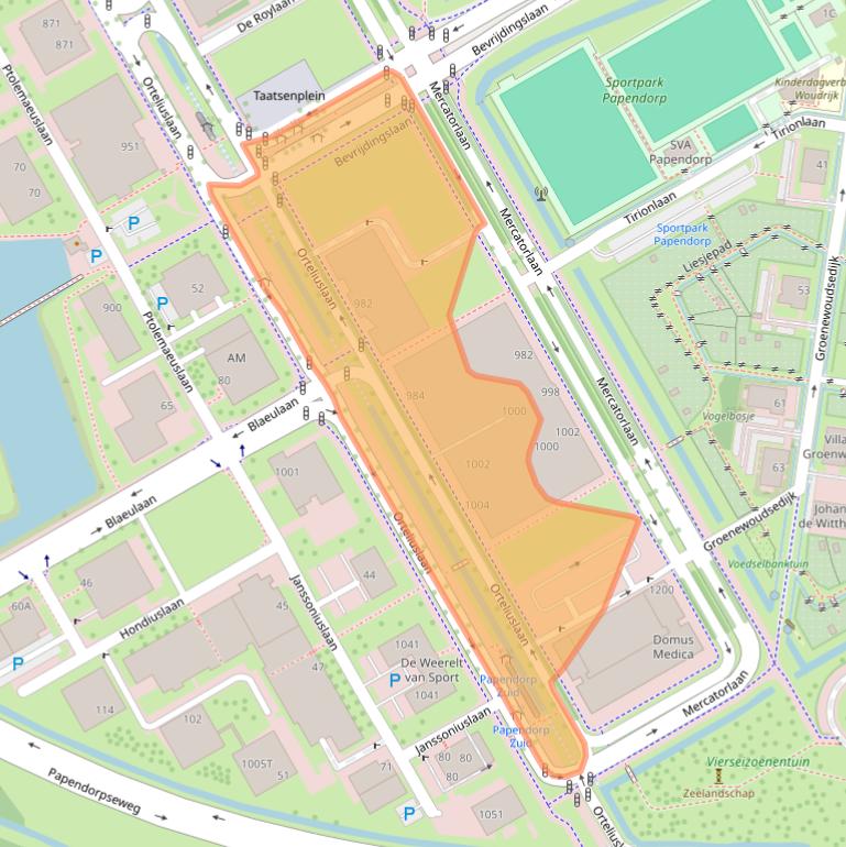 Kaart van postcodegebied 3528BD.