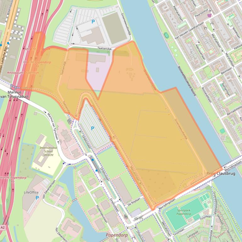 Kaart van postcodegebied 3528BH.