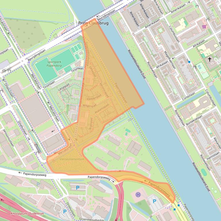 Kaart van postcodegebied 3528BK.